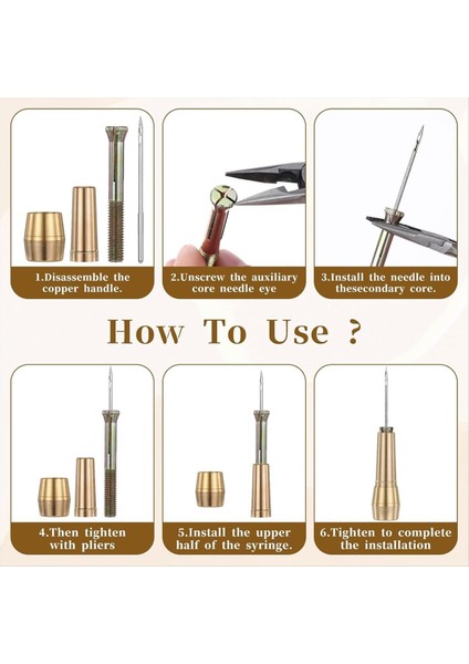 9 Adet Deri Dikiş Barı Kiti Deri Zanaat Iğne Kiti Ayakkabı Onarım Aracı Için 6 Iğne ile Bakır Saplı (Yurt Dışından) modelleri
