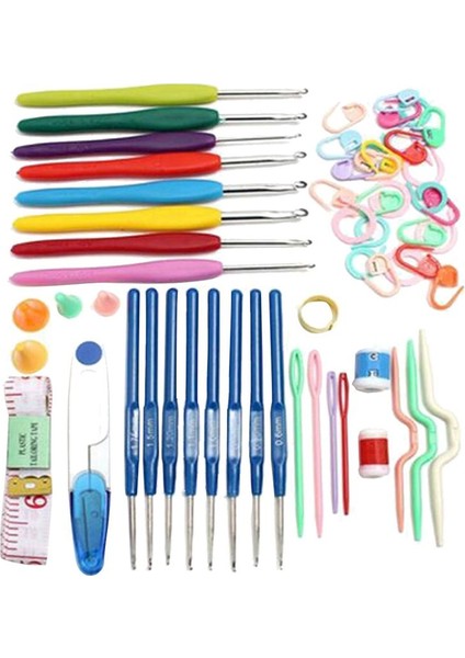 1 Set Ev Kullanım Dikiş Aracı Set Tığ Işi Kancalar Dikişler Örme Zanaat Kasa Tığ Işi (Yurt Dışından)