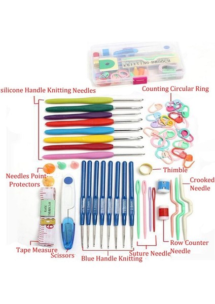 1 Set Ev Kullanım Dikiş Aracı Set Tığ Işi Kancalar Dikişler Örme Zanaat Kasa Tığ Işi (Yurt Dışından) indirimleri