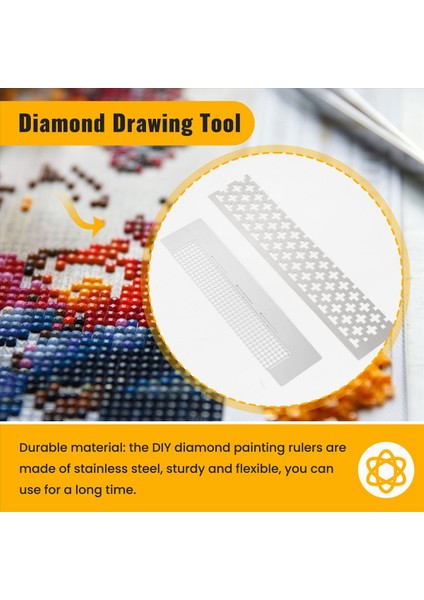 2pcs 5d Elmas Boyama Cetveli Aracı ve 1 Adet Elmas Boyama Düzeltme Araçları Diy Elmas Boyama Için Cetvel (Yurt Dışından) indirimleri