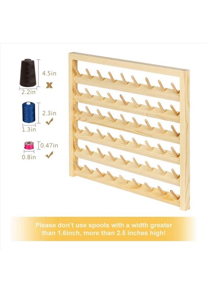 2x 54 Makara Dikiş Iplik Standı Duvar Montajı Dikiş Iplik Standı Kancalı Ahşap Nakış Organizatörü Dikiş Için (Yurt Dışından) indirimleri