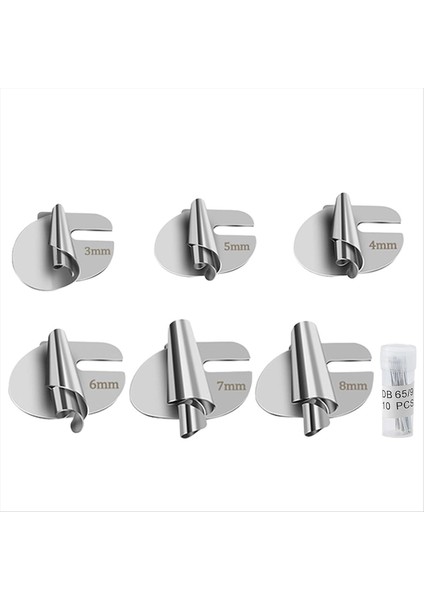 Evrensel Dikiş Haddelenmiş Hemmer Ayağı 6pcs 3-8mm Genişliğinde Haddelenmiş Basınç Ayağı Dikiş Makinesi Baskı Ayağı Hemmer Ayağı (Yurt Dışından)