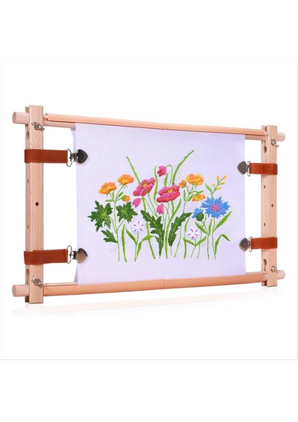 Ahşap Çapraz Sap Çerçeve Iğneli Nokta Nakış Goblen Scroll Kare Embroidery Goblen Kapitone Çerçeve Nakış Için (Yurt Dışından)