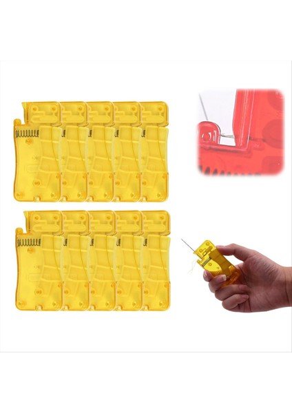 El Dikiş Yeni Basit Iğne Iş Parçacığı Kullanımı Kolay Iğne Dişleri Aracı Sarı 10 Adet (Yurt Dışından) indirimleri