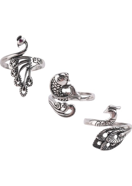 3pcs Ayarlanabilir Örgü Döngü Yüzük Halkalı Bulfish Açık Parmak Yüzük Tığ parmak ipliği tutucu İplik Kılavuzu Parmak Tutucu (Yurt Dışından)