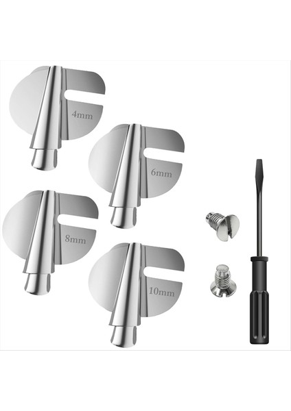 Dikiş Haddelenmiş Hemmer Ayağı 4 Boyut Geniş Dikiş Makinesi Basın Seti (4pcs 4/6/8/10MM) (Yurt Dışından)