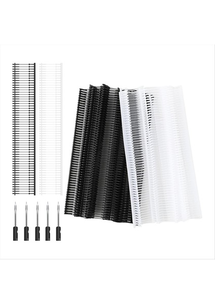 Mini Stitchgun Taşıyıcılar 2400PCS Fixer 5 Pc ile Ekstra Ince Iğne (Siyah/beyaz 0 4 Inç) (Yurt Dışından)