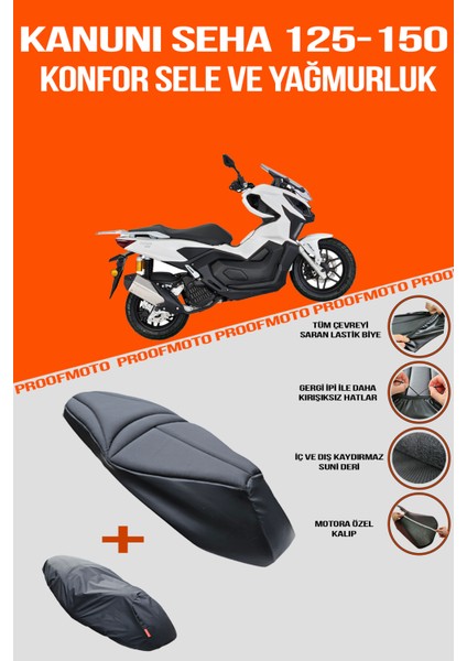 Kanuni SEHA 125 - 150 Konfor Sele ve Yağmurluk Kılıf