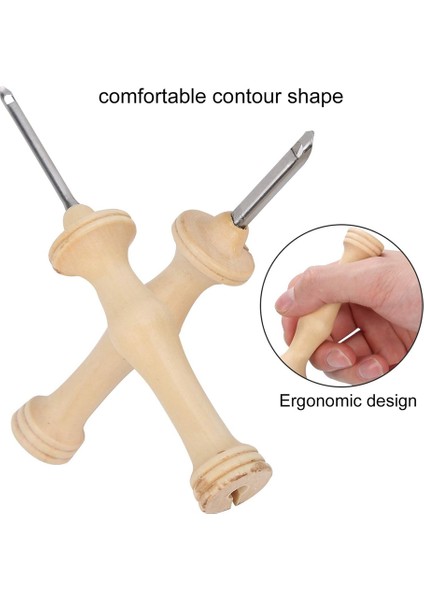 Nakış Yumruk Kalemleri Seti Ahşap Saplı Nakış Iğnelerini Dikmek Çeşitli Kumaşlar Için Yeni Başlayanlar Için Mükemmel (Yurt Dışından) fırsatları