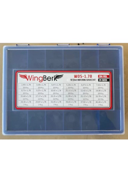 Wingberk Wos-1,78 mm 90 Shore Nbr Oring Seti