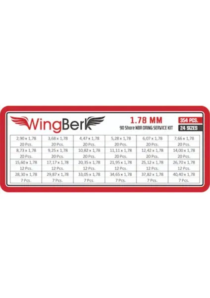 Wingberk Wos-1,78 mm 90 Shore Nbr Oring Seti fiyatları