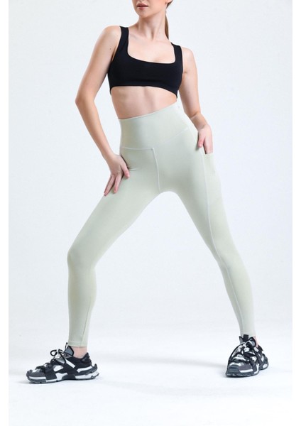 Taş Yüksek Bel Sıkılaştırıcı Toparlayıcı Push-up Çift Cepli Bilek Hizasında Spor Tayt modelleri