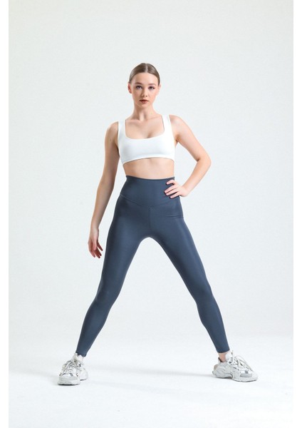 Antrasit Yüksek Bel Toparlayıcı Dalgıç Kumaş Spor Günlük Tayt fiyatları