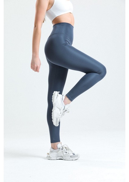 Antrasit Yüksek Bel Toparlayıcı Dalgıç Kumaş Spor Günlük Tayt indirimleri