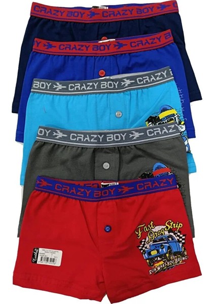 Tutku Erkek Çocuk Elastan Baskılı Boxer (1 adet)