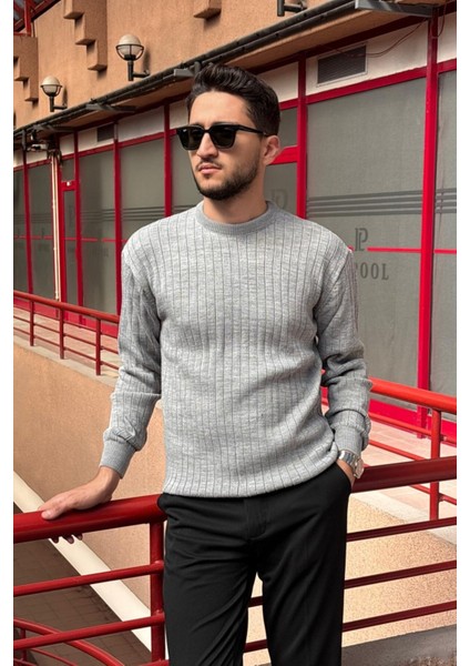 Erkek, Bisiklet Yaka, Esnek Yapılı, Çizgi Desenli, Old Money Culture, Kazak PLTK15 indirimleri