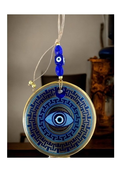 Renkli Noktalama Vurgulu Nazar Boncuklu Gözlü Duvar Süsü Renkli Duvar Dekoru modelleri