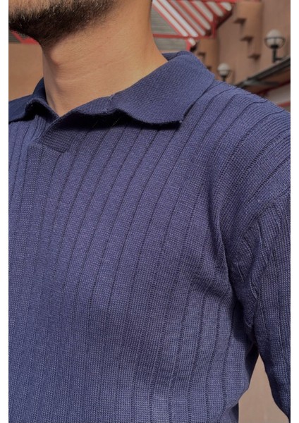 Erkek, Old Money Culture, Çizgi Görünümlü, Polo Yaka, Triko Kazak PLTK10 indirimleri