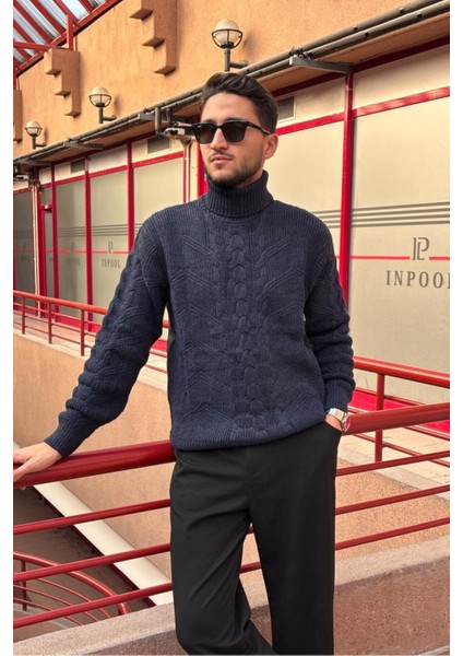 Erkek, Saç Örgü, Tam Balıkçı Yaka, Yünlü, Old Money Culture, Kazak PLTK13 indirimleri