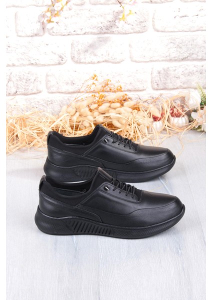 32860 Face Rahat Lastik Bağcıklı Kauçuk Taban Hakiki Deri Erkek Ayakkabı fiyatları