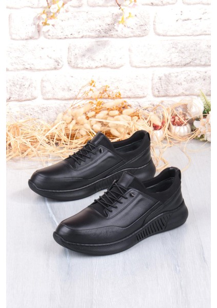 32860 Face Rahat Lastik Bağcıklı Kauçuk Taban Hakiki Deri Erkek Ayakkabı fırsatları