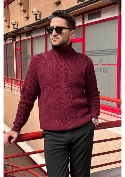 Erkek, Saç Örgü, Tam Balıkçı Yaka, Yünlü, Old Money Culture, Kazak PLTK13 modelleri