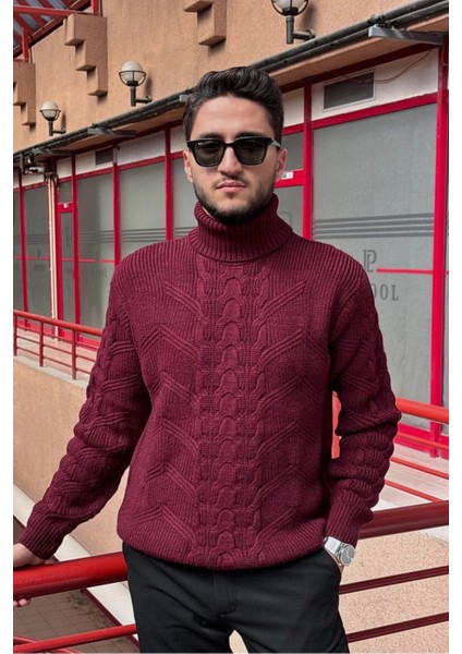 Erkek, Saç Örgü, Tam Balıkçı Yaka, Yünlü, Old Money Culture, Kazak PLTK13 indirimleri