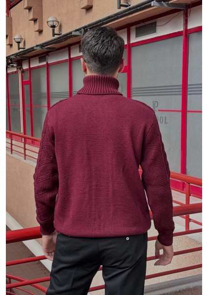 Erkek, Saç Örgü, Tam Balıkçı Yaka, Yünlü, Old Money Culture, Kazak PLTK13