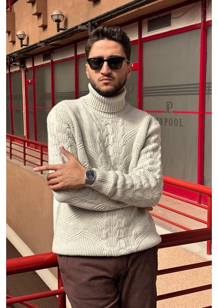 Erkek, Saç Örgü, Tam Balıkçı Yaka, Yünlü, Old Money Culture, Kazak PLTK13 modelleri