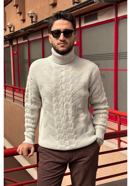 Erkek, Saç Örgü, Tam Balıkçı Yaka, Yünlü, Old Money Culture, Kazak PLTK13 fırsatları