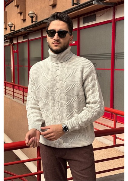 Erkek, Saç Örgü, Tam Balıkçı Yaka, Yünlü, Old Money Culture, Kazak PLTK13 indirimleri