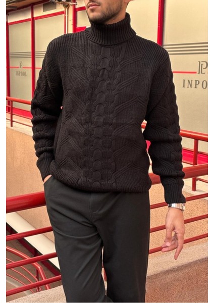 Erkek, Saç Örgü, Tam Balıkçı Yaka, Yünlü, Old Money Culture, Kazak PLTK13 indirimleri