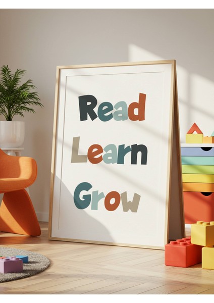 Read Learn Grow Dijital Baskı Poster V2 (Çerçevesiz)