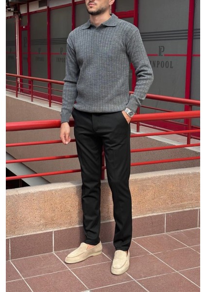 Erkek, Old Money Culture, Çizgi Görünümlü, Polo Yaka, Triko Kazak PLTK10 modelleri