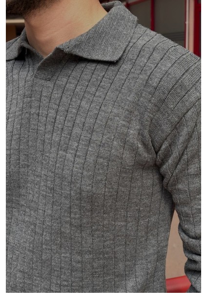 Erkek, Old Money Culture, Çizgi Görünümlü, Polo Yaka, Triko Kazak PLTK10 indirimleri