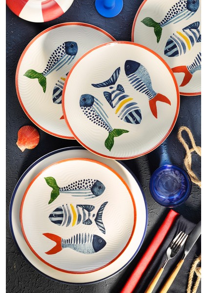 Coastal Living 4 Parça 25 cm Servis Tabağı