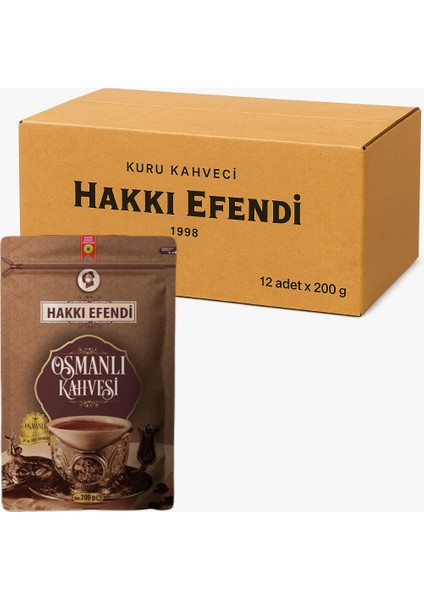 Osmanlı Kahvesi Koli 200 gr (12 Adet) – Geleneksel Lezzet, Zengin Aroma