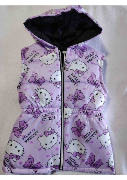 Hello Pretty Baskı Kız Yelek