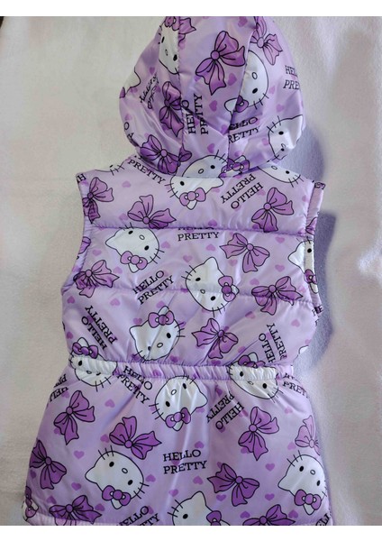 Hello Pretty Baskı Kız Yelek modelleri