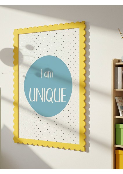 I Am Unique Dijital Baskı Poster Mavi (Çerçevesiz)