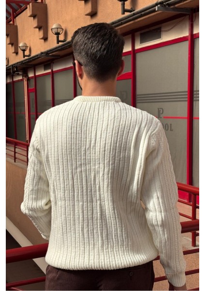 Erkek, Saç Örgü, Bisiklet Yaka, Yünlü, Old Money Culture, Kazak PLTK12 indirimleri