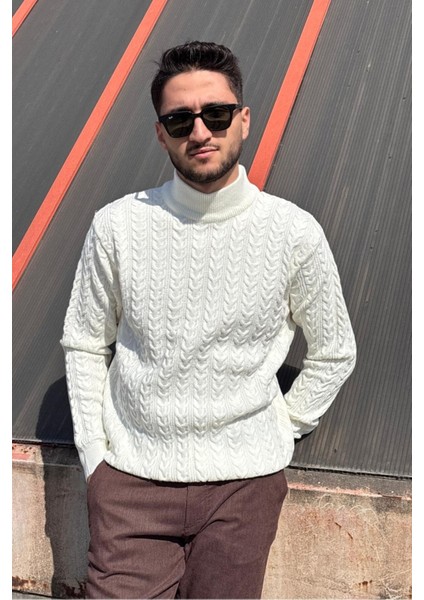 Erkek, Old Money Culture, Yarım Balıkçı Yaka, Yünlü, Saç Örgü, Kışlık Kazak PLTK11 modelleri