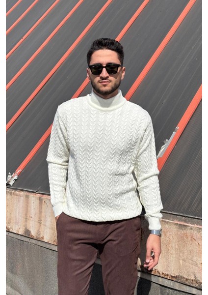 Erkek, Old Money Culture, Yarım Balıkçı Yaka, Yünlü, Saç Örgü, Kışlık Kazak PLTK11 fırsatları