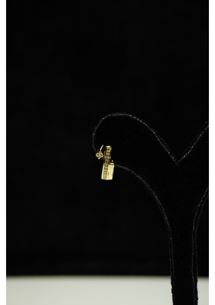 Zirkon Taşlı Minimal Çelik Küpe modelleri