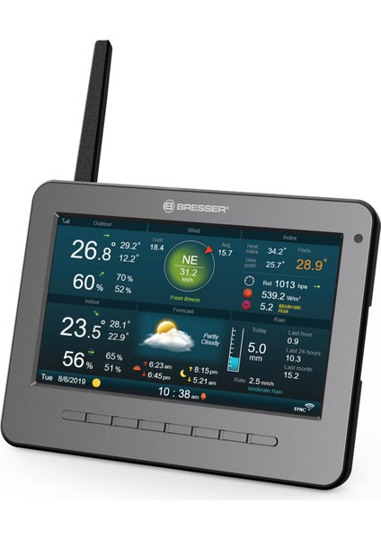 , Wi-Fi Hd Tft 7-In-1 Profesyonel Hava Durumu Istasyonu