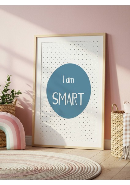 I Am Smart Dijital Baskı Poster Mavi (Çerçevesiz) fiyatları