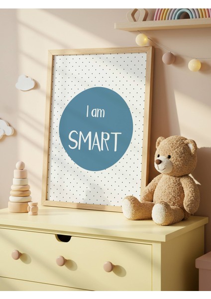 I Am Smart Dijital Baskı Poster Mavi (Çerçevesiz) indirimleri