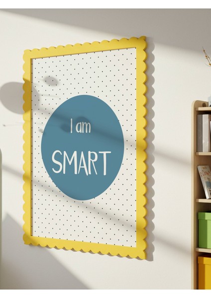 I Am Smart Dijital Baskı Poster Mavi (Çerçevesiz)