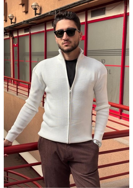 Erkek, Dik Yaka, Fermuarlı, Esnek Yapılı, Fit Görünüm Kazak, Hırka PLTK14 modelleri