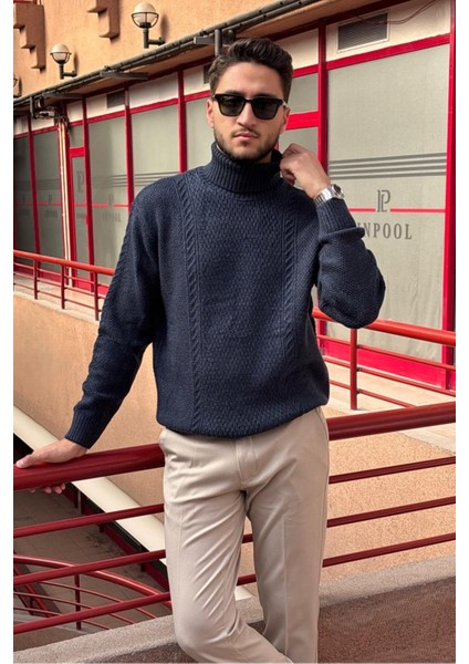 Erkek, Tam Balıkçı Yaka, Yünlü, Old Money Culture, Kazak PLTK16